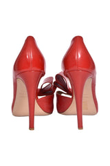 Valentino Red Bow Patent Leather Heels