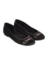 Versace Black Ballet Flats