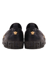 Versace Black & Gold Loafers