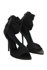 Versace Black Mesh Ankle Wrap EU 37 Heels