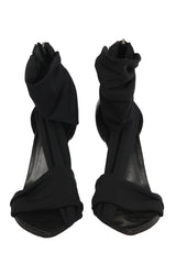 Versace Black Mesh Ankle Wrap EU 37 Heels