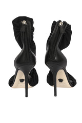 Versace Black Mesh Ankle Wrap EU 37 Heels