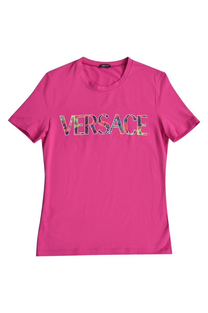 versace-fuschia-logo-t-shirt