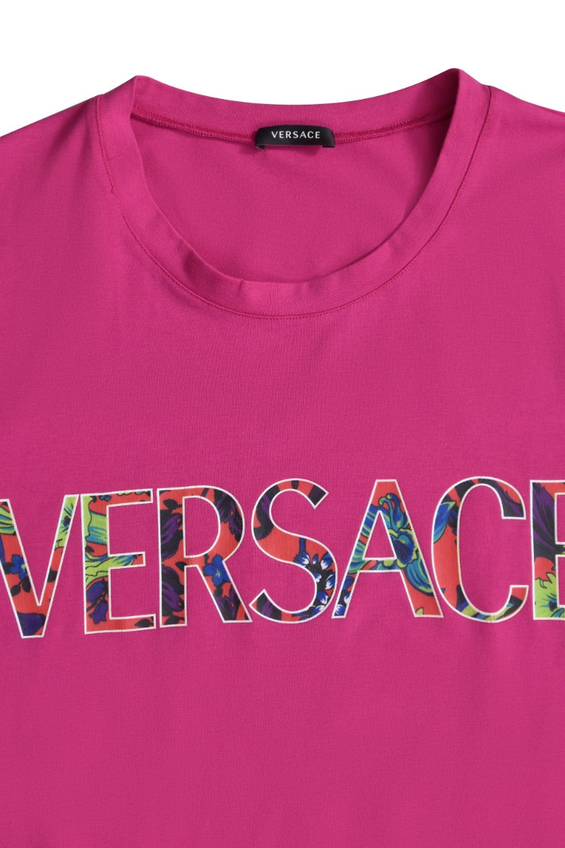 versace-fuschia-logo-t-shirt