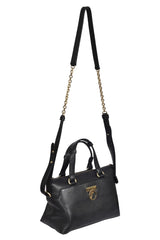 Versace Italian Black Leather Shoulder Bag