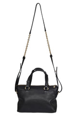 Versace Italian Black Leather Shoulder Bag