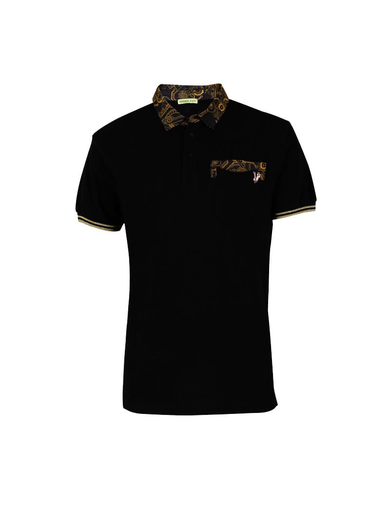 Versace Jeans Couture Black Printed T Shirt