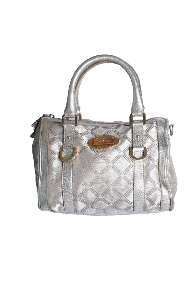 Versace Leather Trimmed Nylon Tote Bag