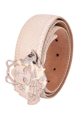 Versace Medusa Swarovski Snakeskin Belt