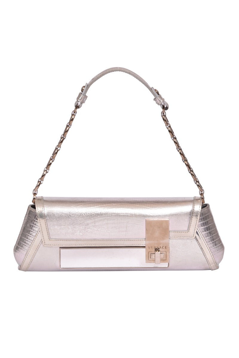 Versace Metallic Leather Sling Bag