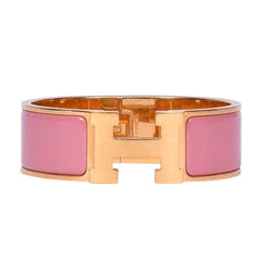 HERMES PINK CLIC CLAC H ENAMEL