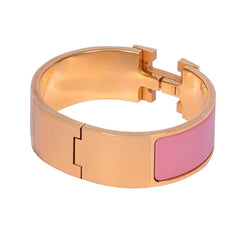 HERMES PINK CLIC CLAC H ENAMEL