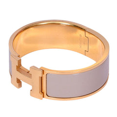 HERMES GREY CLIC CLAC H ENAMEL