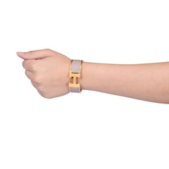 HERMES GREY CLIC CLAC H ENAMEL