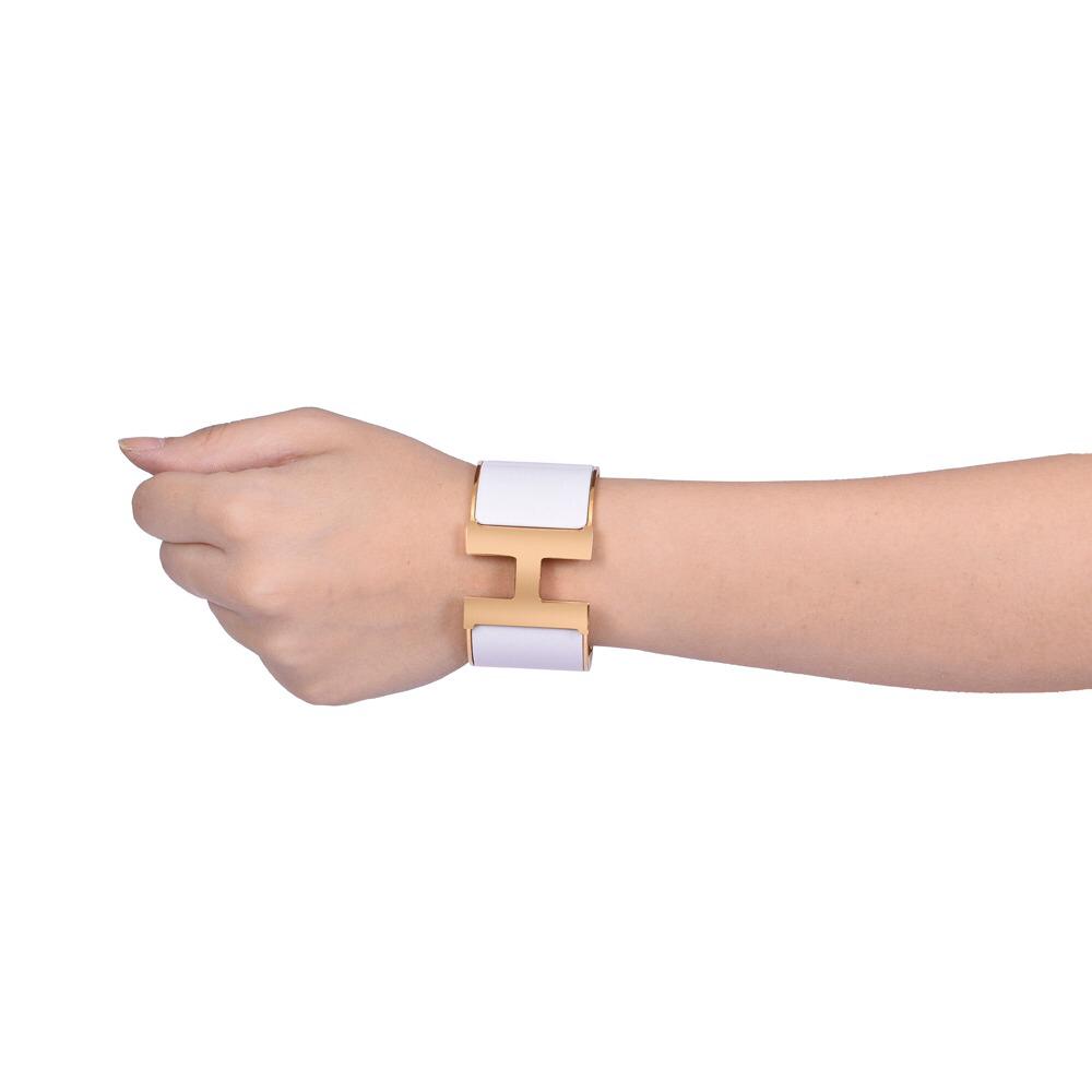 HERMES WHITE CLIC CLAC H ENAMEL