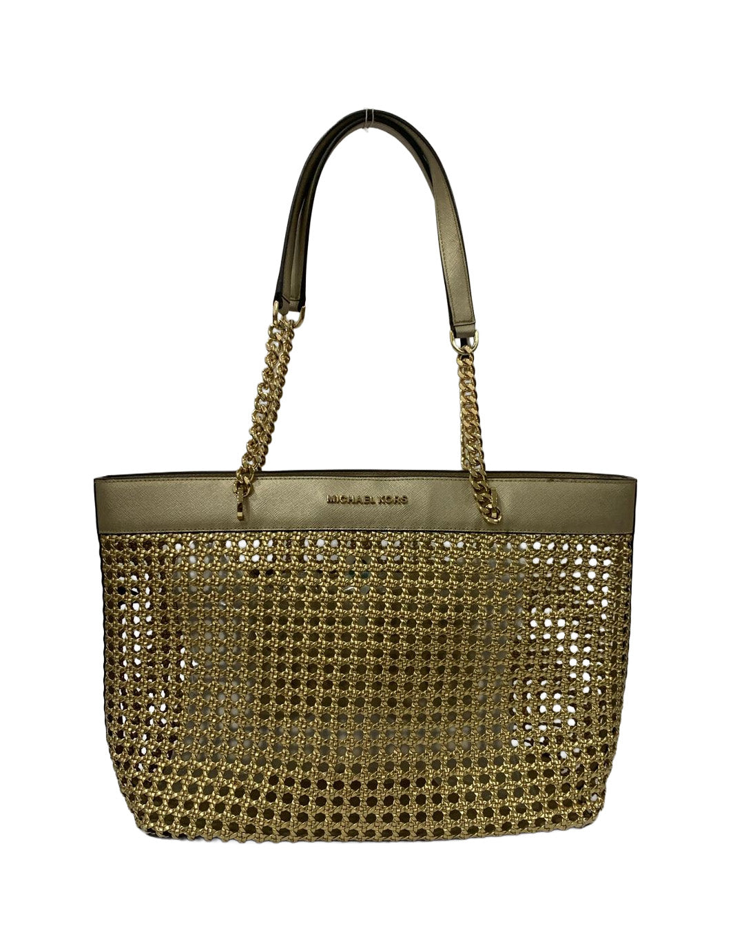 Michael Kors Large Woven Braided Leather Tote