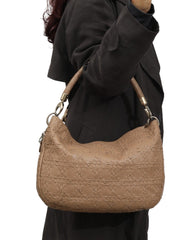 Christian Dior Cannage Whipstitch Hobo Bag