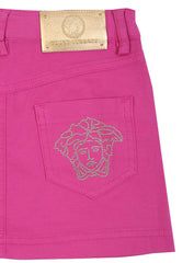 Young Versace Hot Pink Medusa Mini Skirt