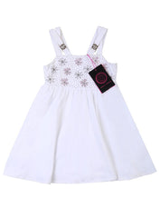 Young Versace Medusa Logo Crystal Embroidered Frock