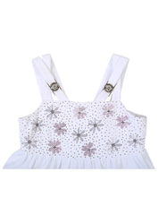 Young Versace Medusa Logo Crystal Embroidered Frock