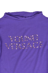 Young Versace Swarovski Logo Top