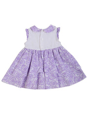 Young Versace White & Lilac Baroque Print Layered Frock