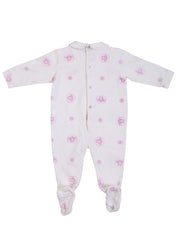 Young Versace White & Lilac Medusa Logo Romper