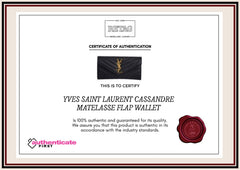 Yves Saint Laurent Cassandre Matelasse Flap Wallet