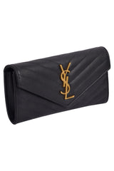 Yves Saint Laurent Cassandre Matelasse Flap Wallet