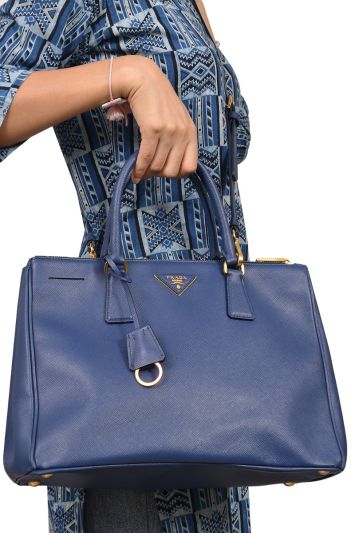 New Prada Baltico Blue Vitello Phenix Leather Double Zip Crossbody Bag  1BH079 - Walmart.com
