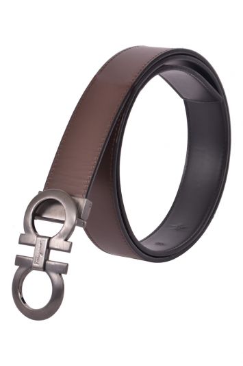 Gancini leather belt, Ferragamo