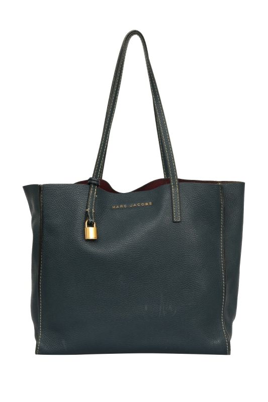 Marc Jacobs The Grind Navy Blue Tote Bag