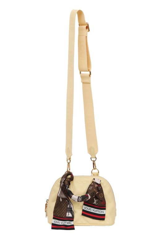 Louis Vuitton Alma Bubblegum Handbag (with Twilly)
