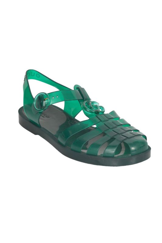 Gucci  EU 44 Jelly PVC Green Sandals