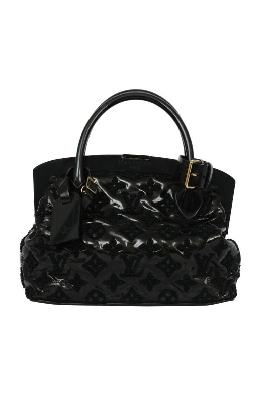 Louis Vuitton Patent Leather Black Fascination Lock Frame BB Bag 