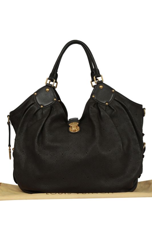 Louis Vuitton Black Leather Mahina Shoulder Bag