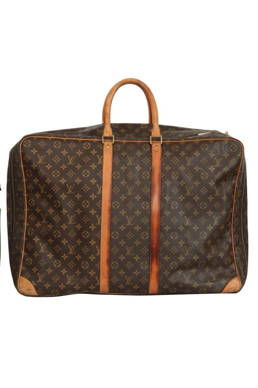 Louis Vuitton Sirius 58 Brown Leather Monogram Travel Bag RT200-10