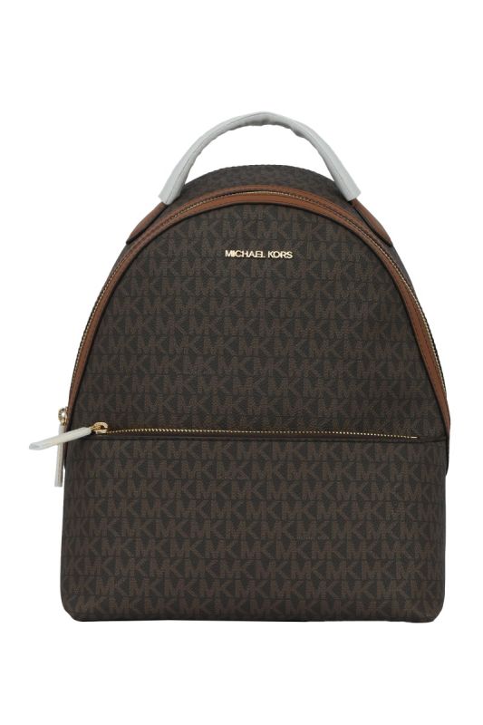 Michael Kors Brown Monogram Sheila Leather Backpack