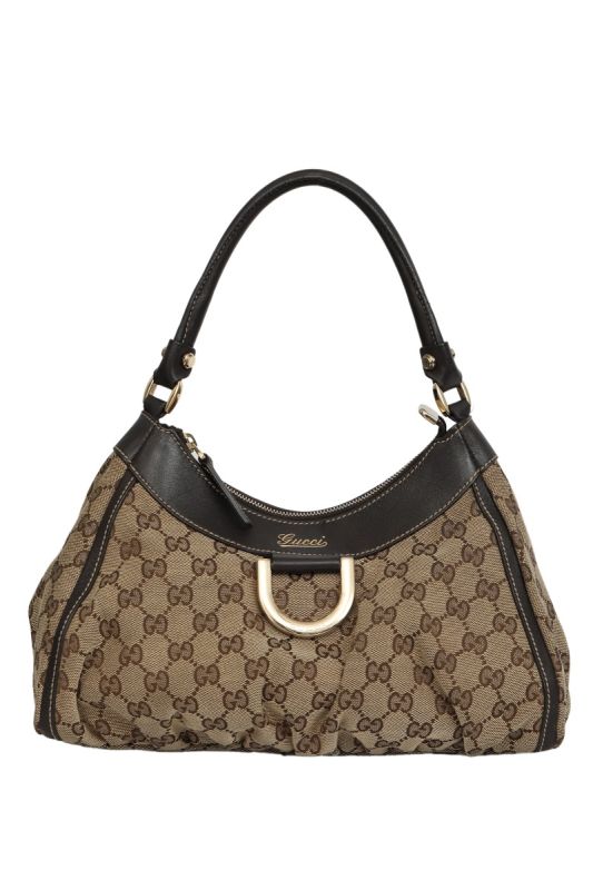 Gucci Abbey D Ring Monogram Hobo Shoulder Bag