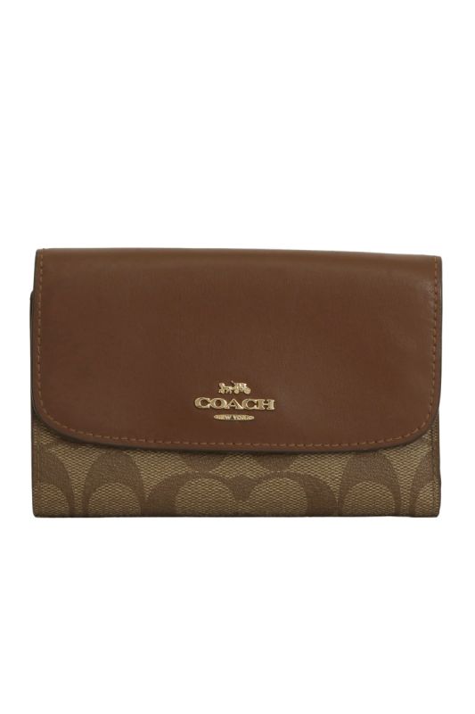 Coach Canvas and Leather Monogram Wallet