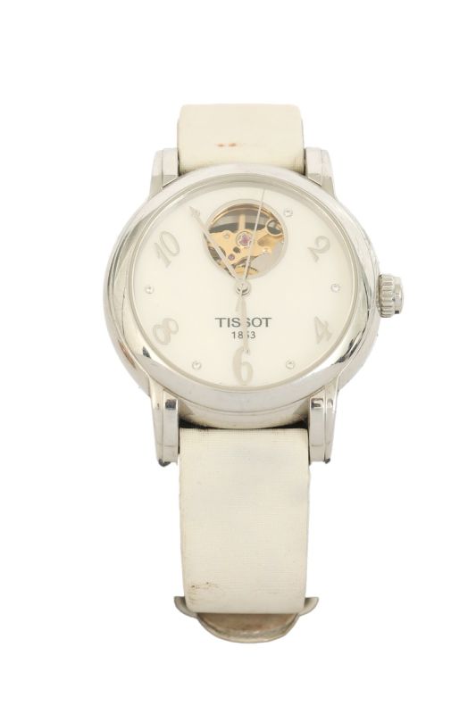 Tissot 38 MM Lady Heart Automatic White Strap Watch