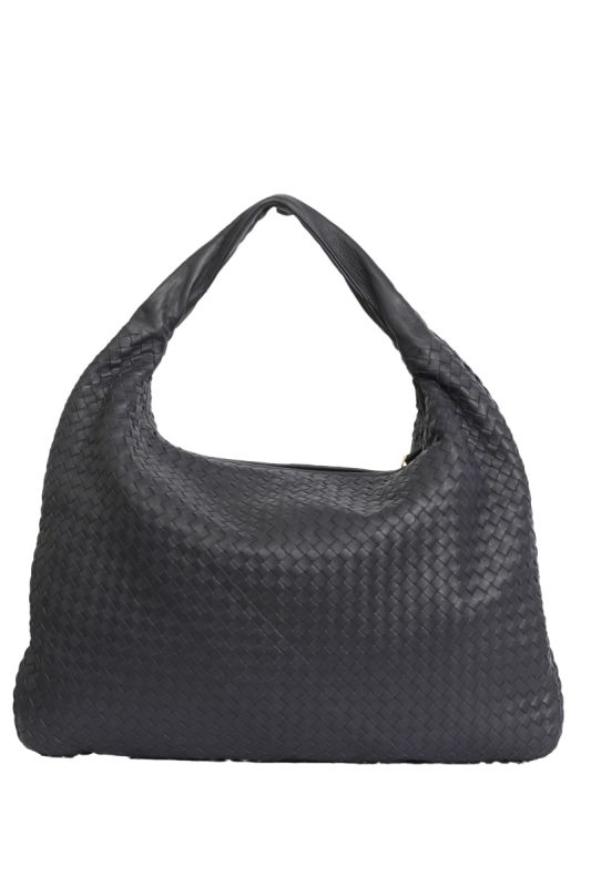 Bottega Veneta Intrecciato Navy Blue Woven Leather Large Tote Bag RT197-10