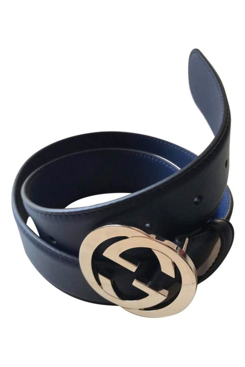 Gucci Interlocking GG Signature Leather Belt - Size 34