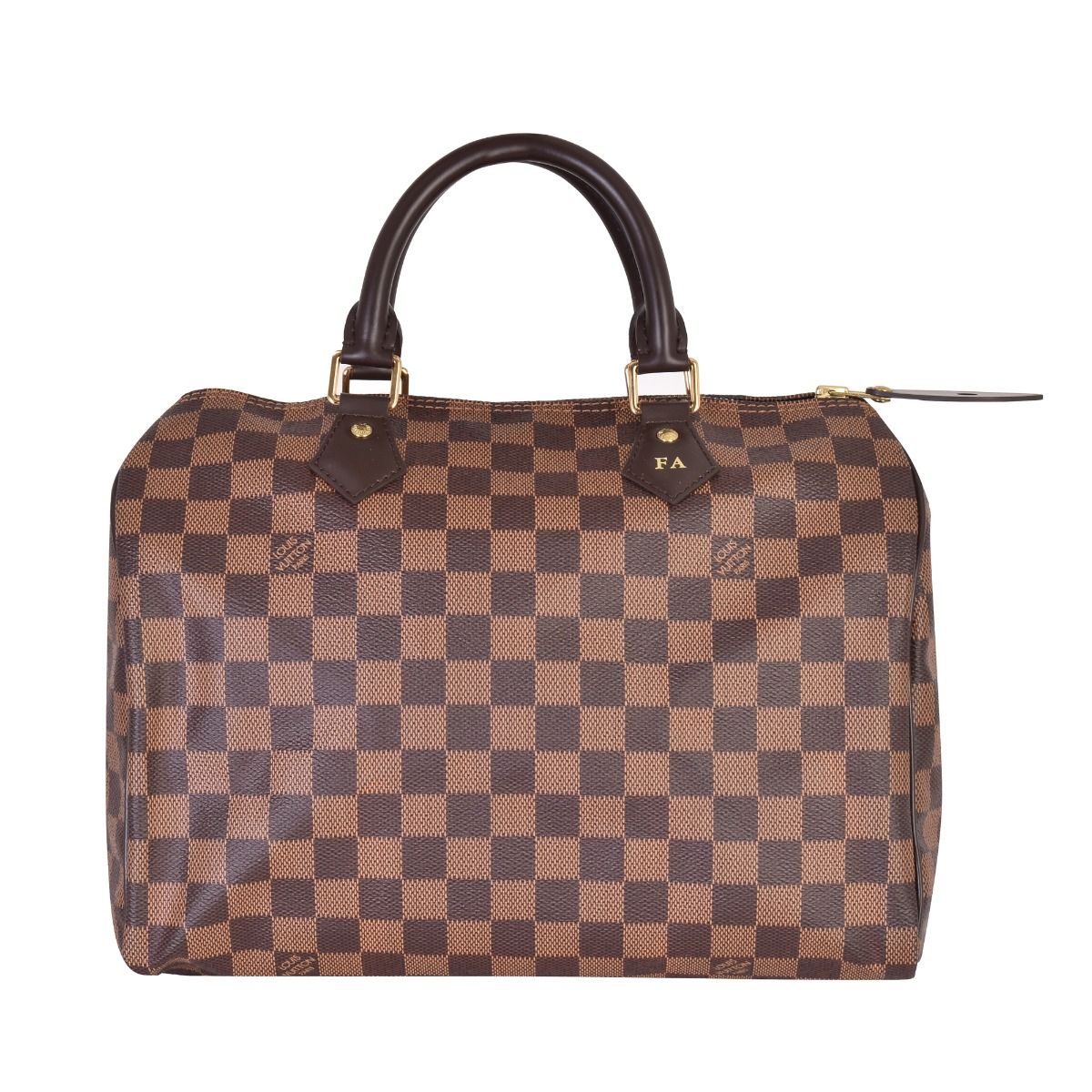 Louis Vuitton Speedy 30 Damier Azur Canvas Handbag Tote Lock & Keys