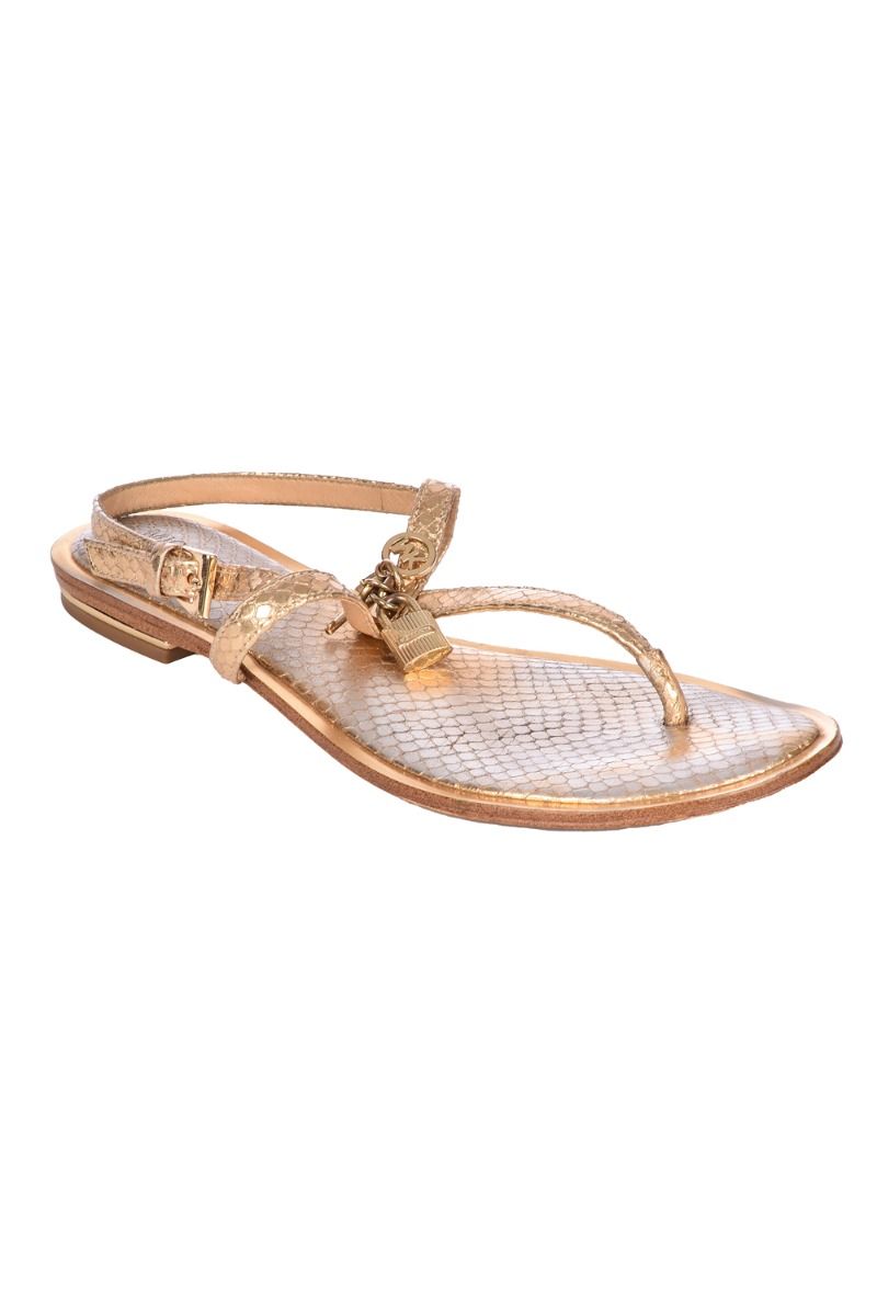 MICHAEL Michael Kors MK PLATE Gold  Fast delivery  Spartoo Europe    Shoes Sandals Women 13800 